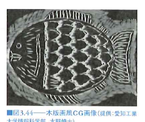 木版画風CG画像